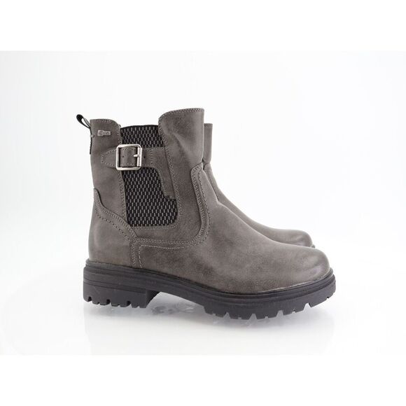 Spring Step Kaze Ankle Boots Womens 39 8.5 Gore-tex Grey Lug Sole Vegan Moto - Picture 2 of 12